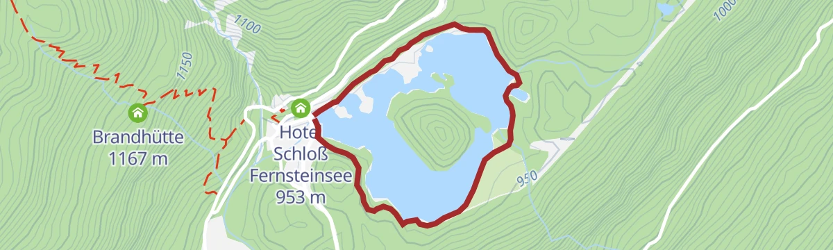 Route map: Waldweg Schloss Fernstein und Fernsteinsee